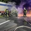 FW-ROW: Schwerer Verkehrsunfall mit brennendem Pkw