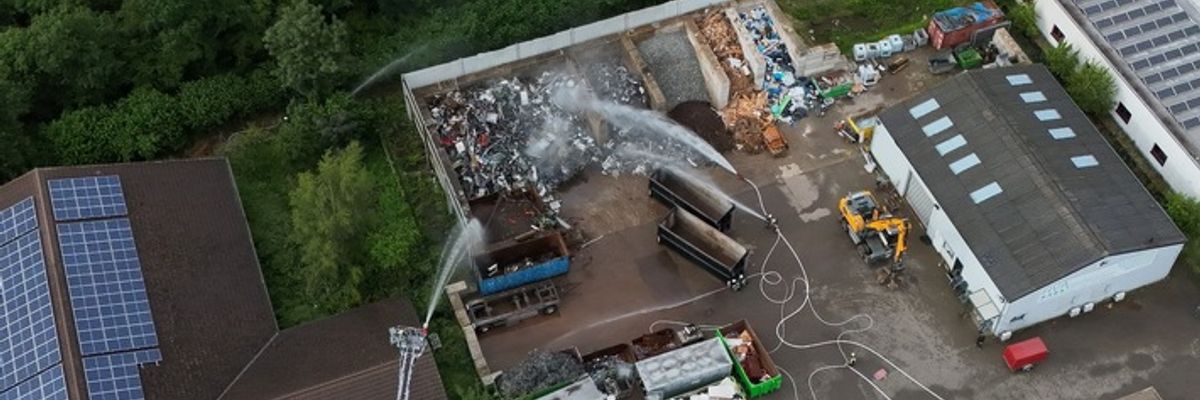 FFW Schwalmtal: Löschzug Waldniel übt Brandbekämpfung auf Reststoffverwertungsanlage