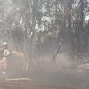 FW Meerbusch: Kilometerlanger Flächenbrand entlang Bahnstrecke von Meerbusch nach Krefeld.