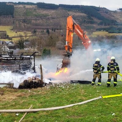 FW-OE: Scheunenbrand in Saalhausen