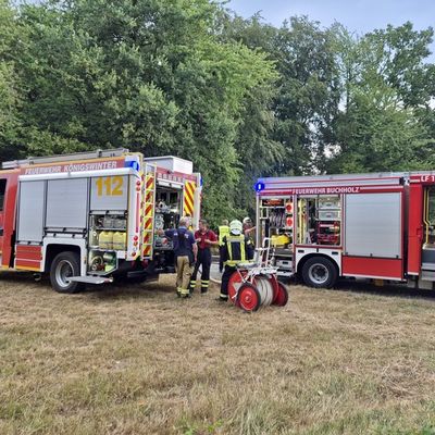 FW VG Asbach: Flächenbrand bei Buchholz schnell unter Kontrolle