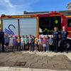FW-KLE: Vorschulkinder des Kindergarten Gänseblümchen lernen den richtigen Umgang mit Feuer