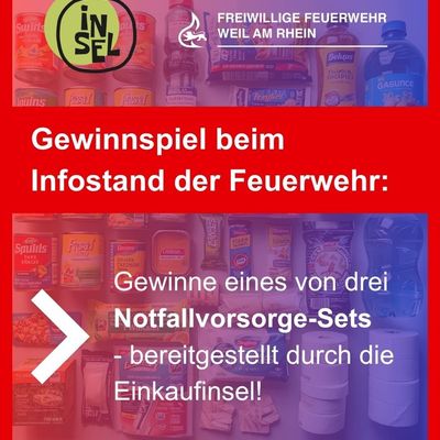Feuerwehr Weil: Gemeinsame Presseinformation: Blaulichttag bei der Einkaufinsel Weil am Rhein mit DRK, DLRG und Feuerwehr