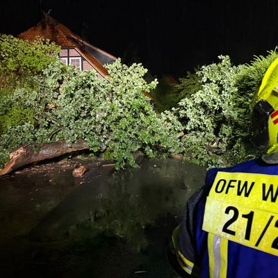 FW Flotwedel: Nächtliche Einsätze für die Feuerwehr in der Klostergemeinde: Sturmschäden und vermuteter Schwelbrand